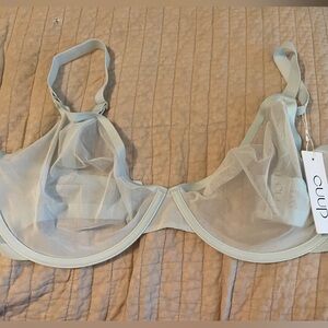 Cuup mesh plunge bra color halo (light blue) size 36H
